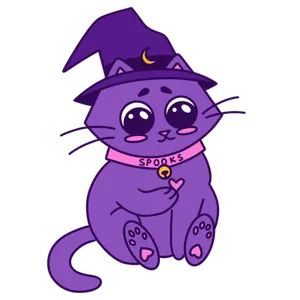 Spooks, with her paws on her heart